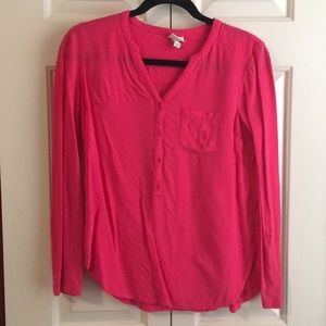 Long sleeve pink top